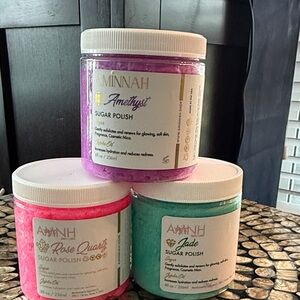 Aminnah Sugar Polish Trio - Amethyst, Rose Quartz, Jade